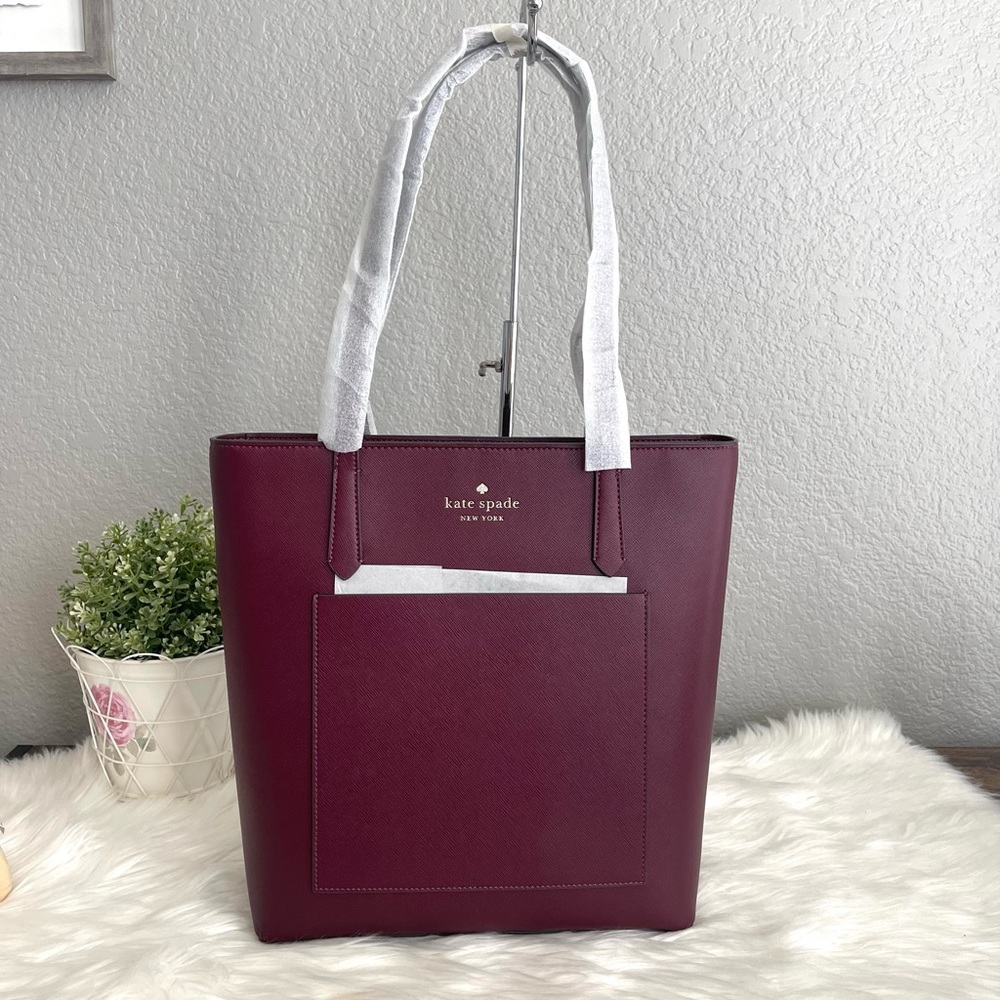 Kate Spade Daily Tote Shoulder Handbag k8662 in Deep Berry NWT.